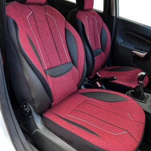 Axiom Comfort Serisi, Her Araca Uyumlu Oto Koltuk Kılıfı, Tam Set, Keten-Deri