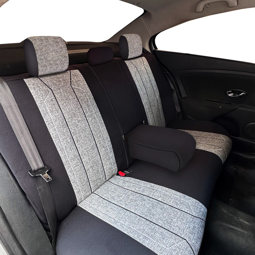 Axiom Comfort Serisi, Her Araca Uyumlu Oto Koltuk Kılıfı, Tam Set, Keten-Deri