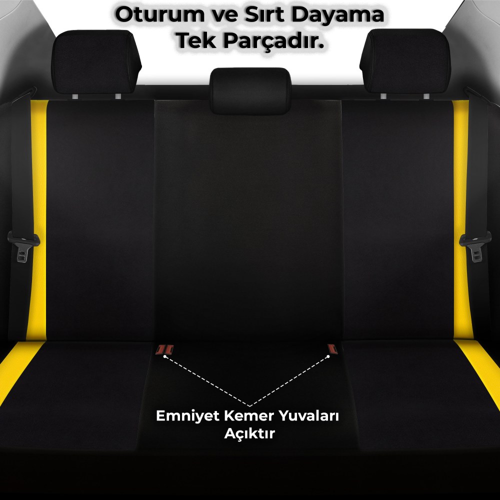Elysia Serisi, Her Araca Uyumlu Oto Koltuk Kılıfı, Tam Set, Taytüyü-Deri