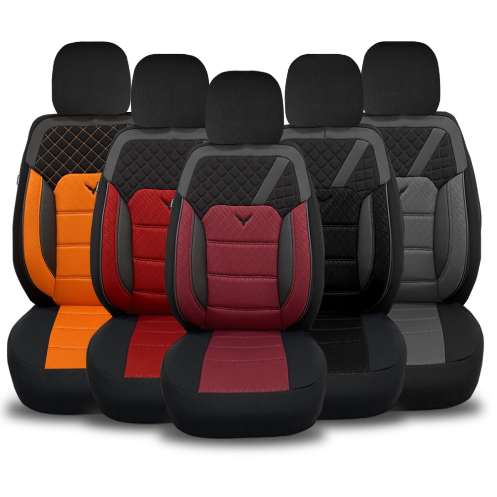 K1 Serisi, Her Araca Uyumlu Oto Koltuk Kılıfı, Tam Set, Gofraj