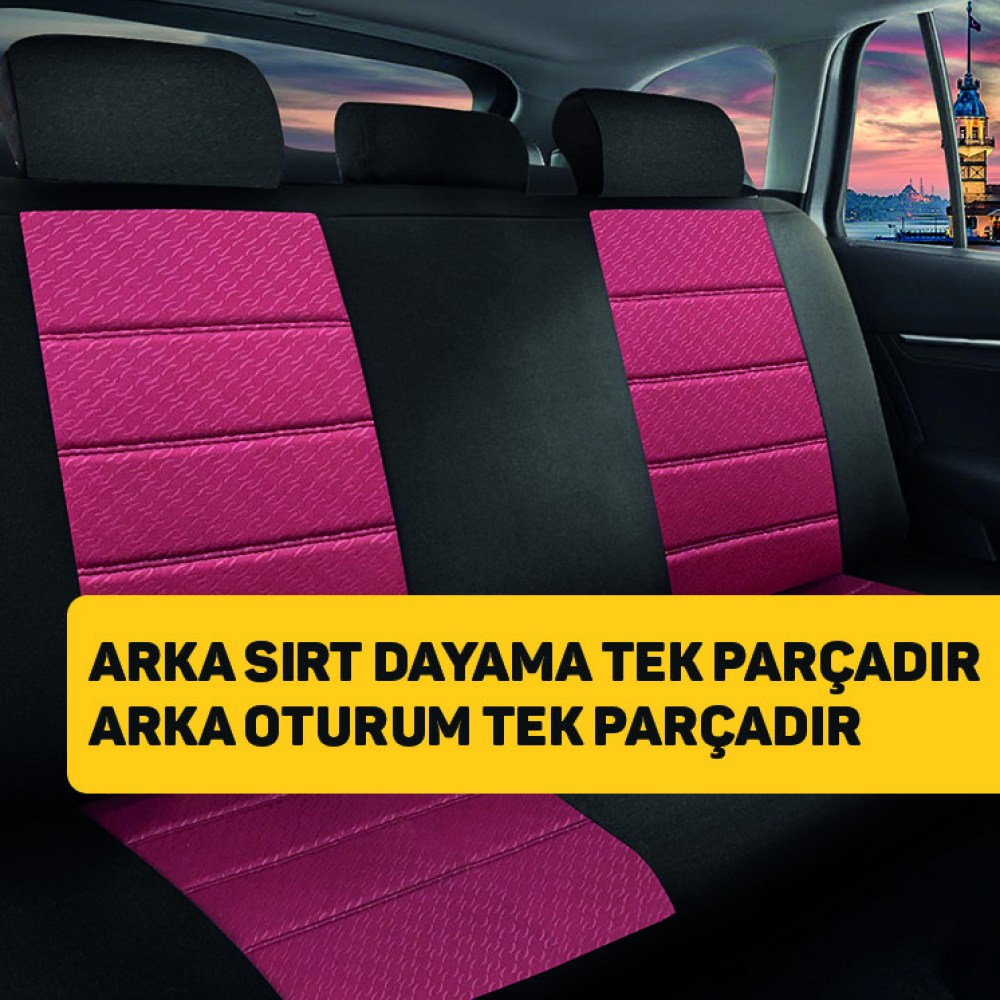 K1 Serisi, Her Araca Uyumlu Oto Koltuk Kılıfı, Tam Set, Gofraj