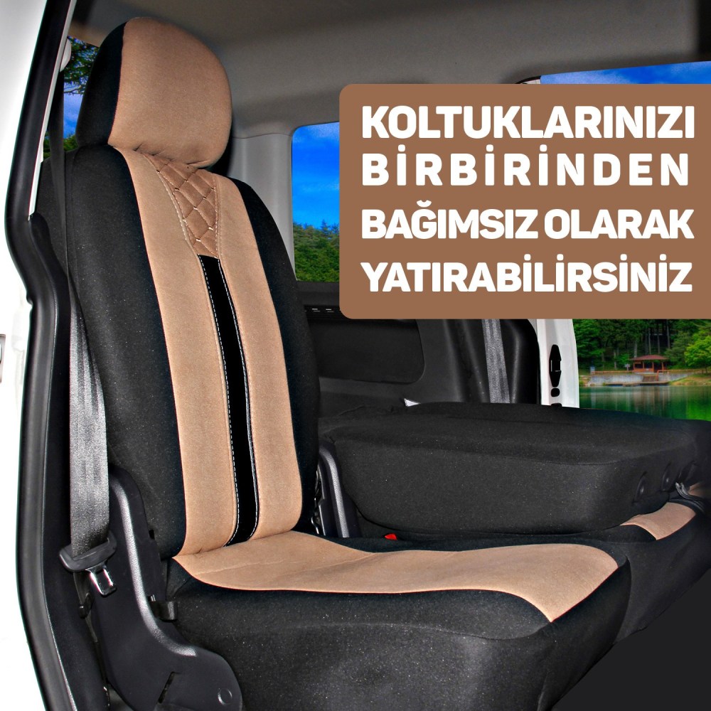 T1 Serisi, Hafif Ticari Araçlarla Uyumlu Oto Koltuk Kılıfı, Tam Set, Taytüyü