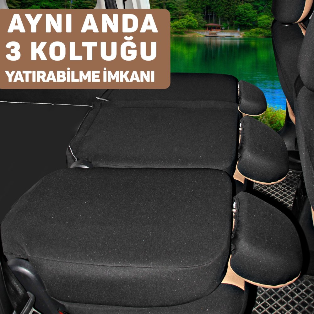 T1 Serisi, Hafif Ticari Araçlarla Uyumlu Oto Koltuk Kılıfı, Tam Set, Taytüyü