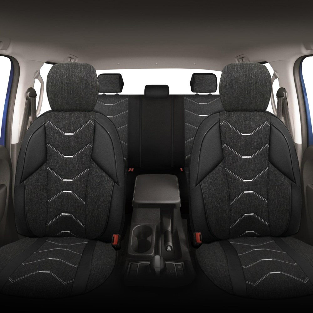 Verita Elegance Serisi, Her Araca Uyumlu Oto Koltuk Kılıfı, Tam Set, Keten-Deri