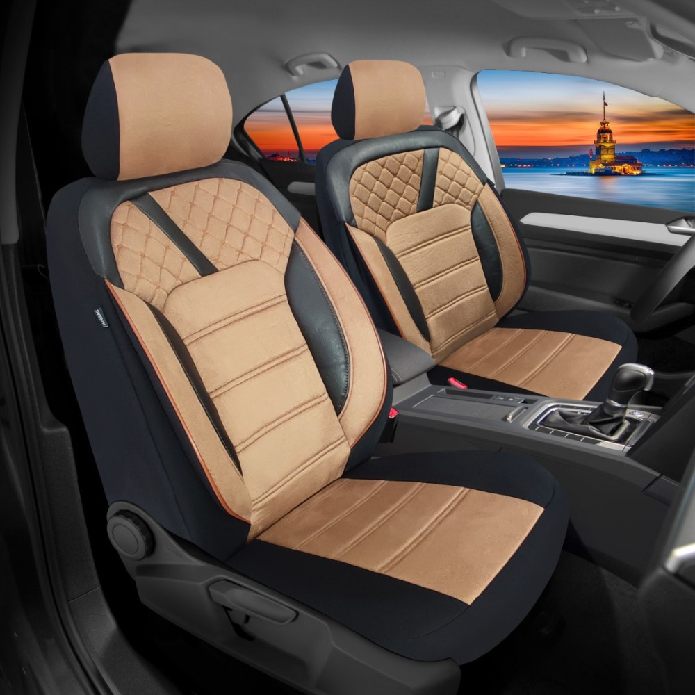 K2 1+1 Serisi, Her Araca Uyumlu Oto Koltuk Kılıfı, 1+1 Set, Taytüyü