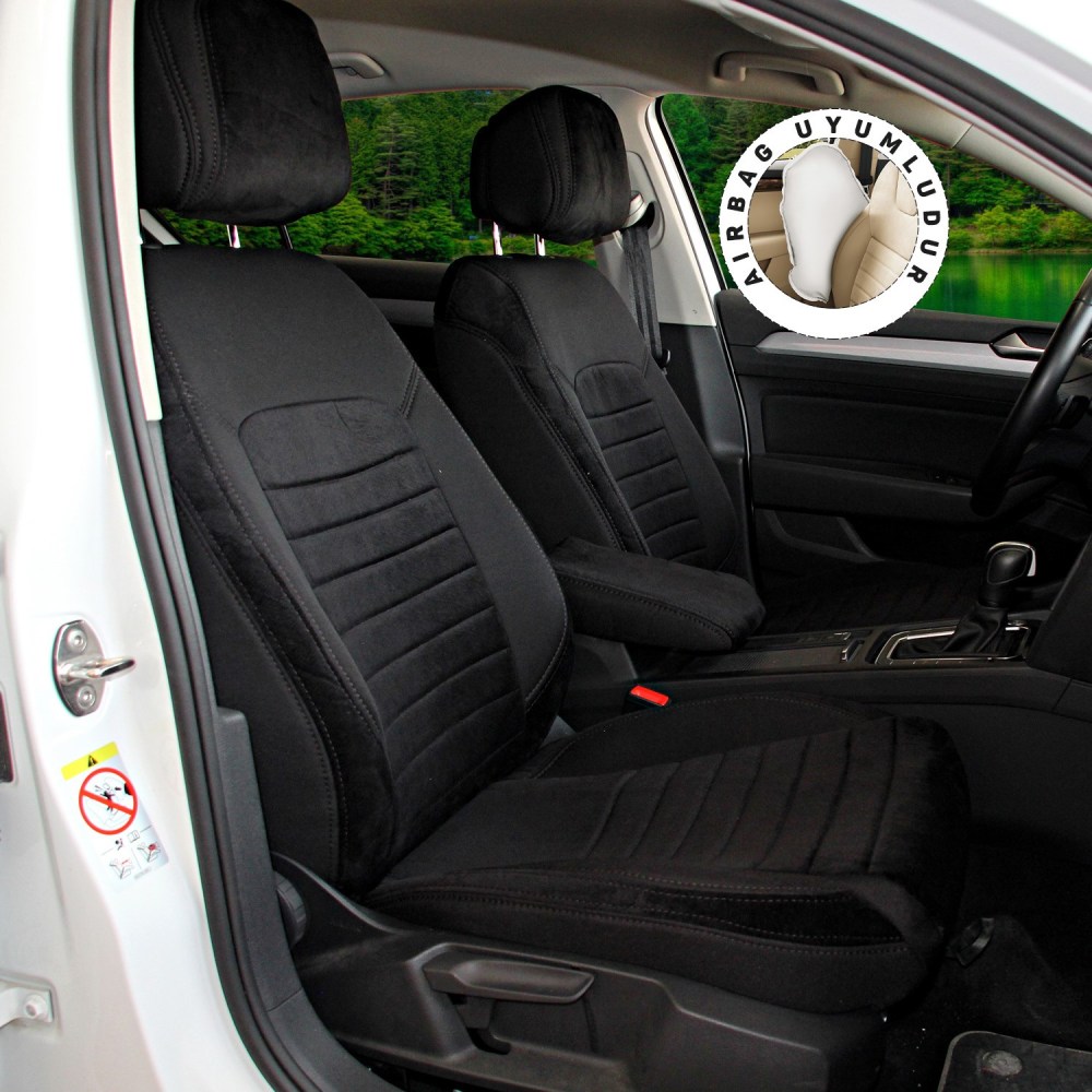 Renault Megane 4 Joy-Touch 2016+ Özel Dikim Siyah Tay Tüyü Koltuk Kılıfı