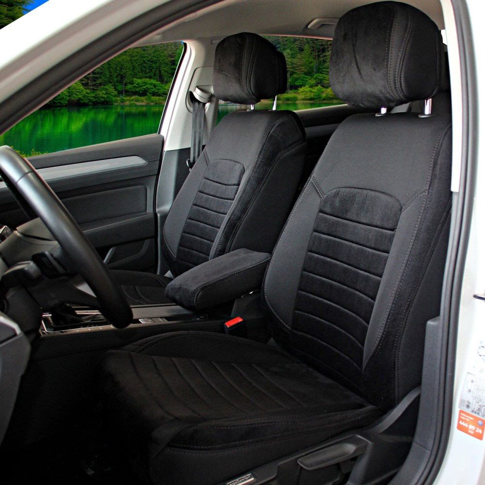 Volkswagen Passat B8 2015-2023 Comfortline Özel Dikim Oto Koltuk Kılıfı, Taytüyü Siyah / Siyah