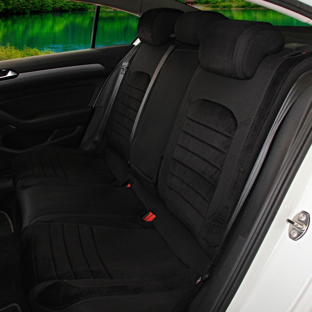 Volkswagen Passat B8 2015-2023 Comfortline Özel Dikim Oto Koltuk Kılıfı, Taytüyü Siyah / Siyah