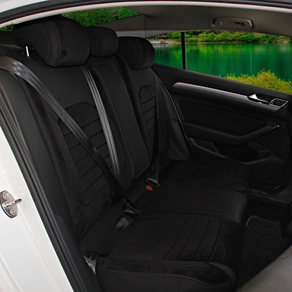 Volkswagen Passat B8 2015-2023 Comfortline Özel Dikim Oto Koltuk Kılıfı, Taytüyü Siyah / Siyah