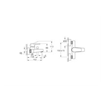 Artema Flow Square Banyo Bataryası Krom A43063