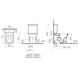 VitrA S20 Square Klozet Seti 5512L003-0092