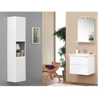 ORKA Düden Çekmeceli Banyo Dolabı Takımı Beyaz 60 cm ORKA5002651