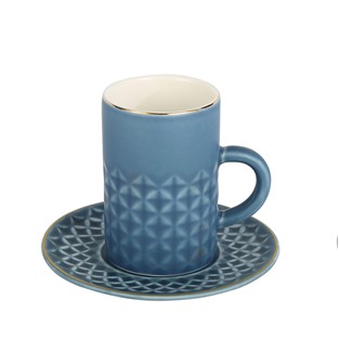 Vitale Baklava Desenli Lacivert Kupa Takımı MTFK.0096