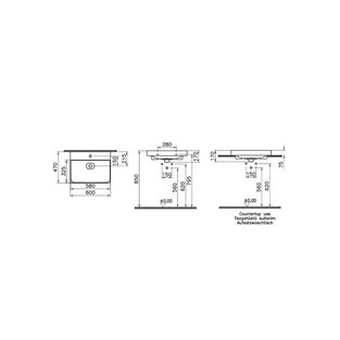 VitrA Metropole Çanak Lavabo 60cm Beyaz 7526B003-0973