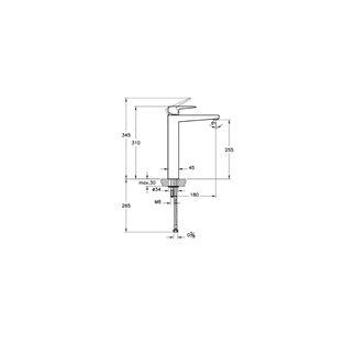 Artema Root Square Lavabo Bataryası Çanak Mat Siyah A4273336