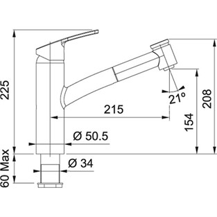 Franke SMART Duşlama özellikli spiralli Krom 115.0391.482 F115.0391.482