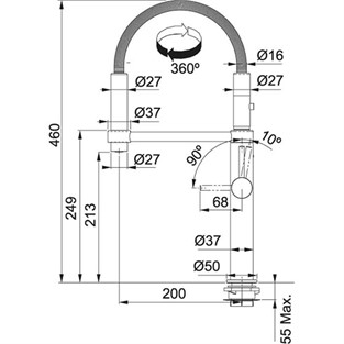 Franke Pescara Semi-Pro 360 Krom 115.0393.976 F115.0393.976