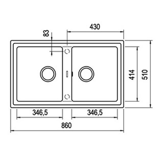 Teka MAESTRO STONE 90 B-TG Çift Hazneli Tegranite Eviye 115260010 TK.115260010
