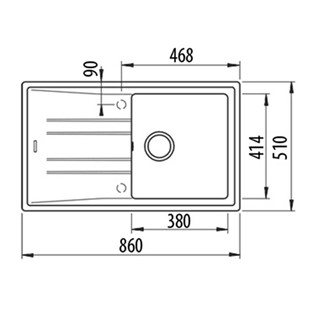 Teka MAESTRO STONE 50 B-TG Tegranite Eviye 115330022 TK.115330022