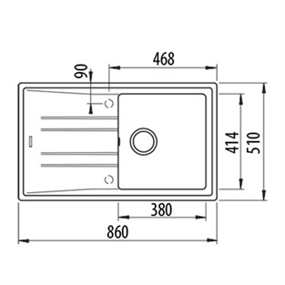 Teka MAESTRO STONE 50 B-TG Tegranite Eviye 115330025 TK.115330025
