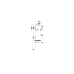 VitrA Arkitekt Universal Klozet Kapağı Yuvarlak Form Beyaz 121-003-909
