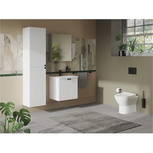 VitrA Root Groove Kapaklı Lavabo Dolabı 60 cm Mat Beyaz 69268