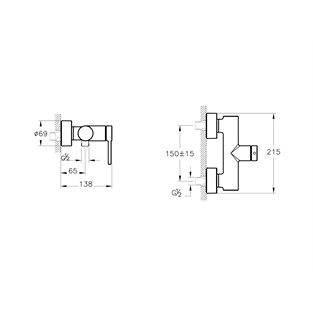 Artema Minimax Round Duş Bataryası Krom A43529