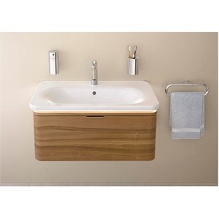VitrA Nest Trendy Lavabo Dolabı 60 cm Tek Çekmeceli Hareli Doğal Ahşap 56135