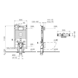 VitrA V8 Asma Klozetler için Gömme Rezervuar 768-5800-01