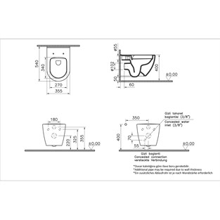 VitrA S60 Asma Klozet SmoothFlush Mat Siyah 7510B083-0090
