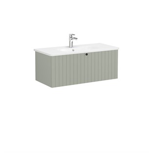 VitrA Root Groove Lavabo Dolabı 100 cm Mat Retro Yeşil 69400