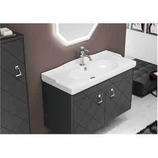 ORKA Dream Banyo Dolabı Takımı Parlak Antrasit 105 cm ORKA5000220