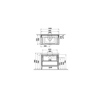 VitrA Valarte Lavabo Dolabı Beyaz 100 cm 62192