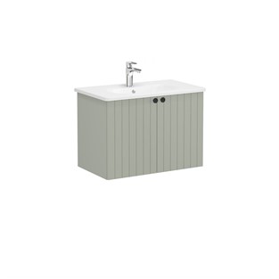 VitrA Root Groove Kapaklı Lavabo Dolabı 80 cm Mat Retro Yeşil 69295