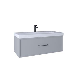 Kobos Frame 100 cm Lavabo Dolabı Light Grey KB710022