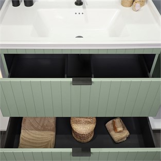 Kobos Noble 80 cm Banyo Dolabı Seti Mint