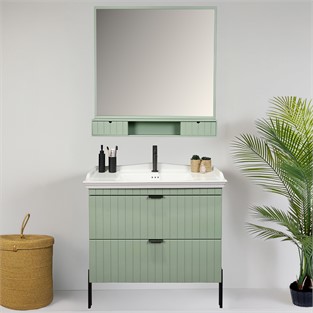 Kobos Noble 80 cm Banyo Dolabı Seti Mint