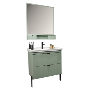 Kobos Noble 80 cm Banyo Dolabı Seti Mint