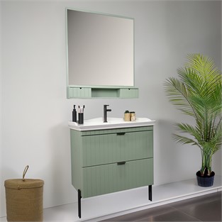 Kobos Noble 80 cm Banyo Dolabı Seti Mint