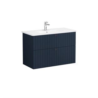 VitrA Root Groove Çekmeceli Lavabo Dolabı 100 cm Mat Lacivert 69462
