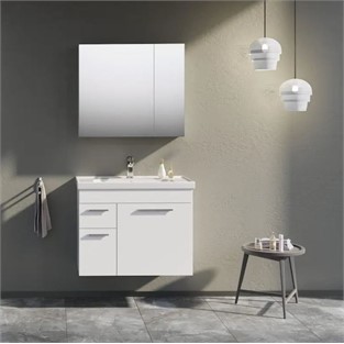 ORKA Enez Banyo Dolabı Takımı Beyaz 80 cm ORKA5000299