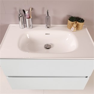 Kobos Simple 60 cm Çekmeceli Banyo Dolabı Seti Bianco