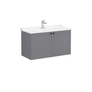 VitrA Root Classic Kapaklı Lavabo Dolabı 100 cm Mat Gri 68745