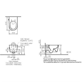VitrA Nest Rim-ex Asma Klozet Termostatik Musluklu 5176B403-7211