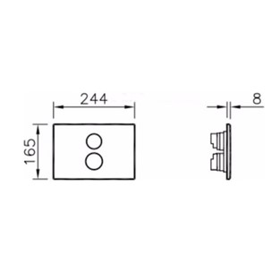 VitrA Twin O Kumanda Paneli Beyaz 748-0200