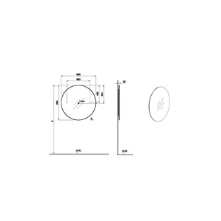 VitrA Prime Yuvarlak Led Sensörlü Ayna 100 cm Fırçalanmış Krom 67043