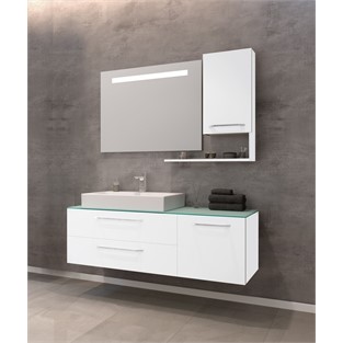 ORKA Heybeli Banyo Dolabı Takımı Beyaz 120 cm ORKA5000488