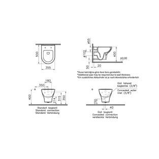 VitrA Zentrum Round Asma Klozet 5795L003-0850