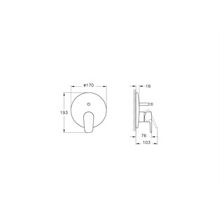 VitrA Flow Soft Ankastre Mekanik Banyo Bataryası A43198