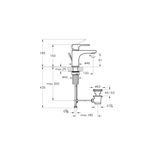 Artema Root Round Lavabo Bataryası (Sifon Kumandalı) Mat Siyah A4272236